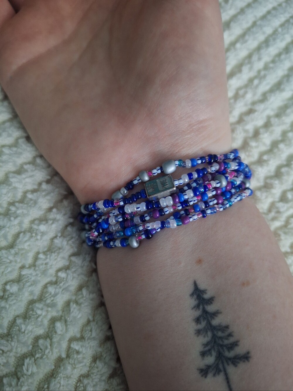 Me To We Rafiki Friendship Bracelet Beaded Purple/Blue